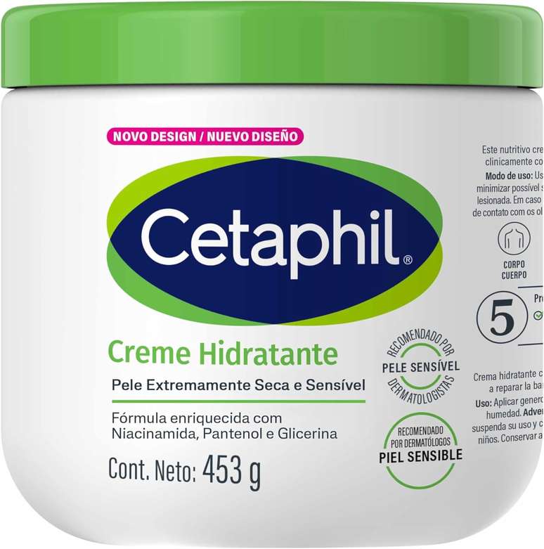Creme Hidratante Corporal para Pele Seca e Sensível Cetaphil 453g