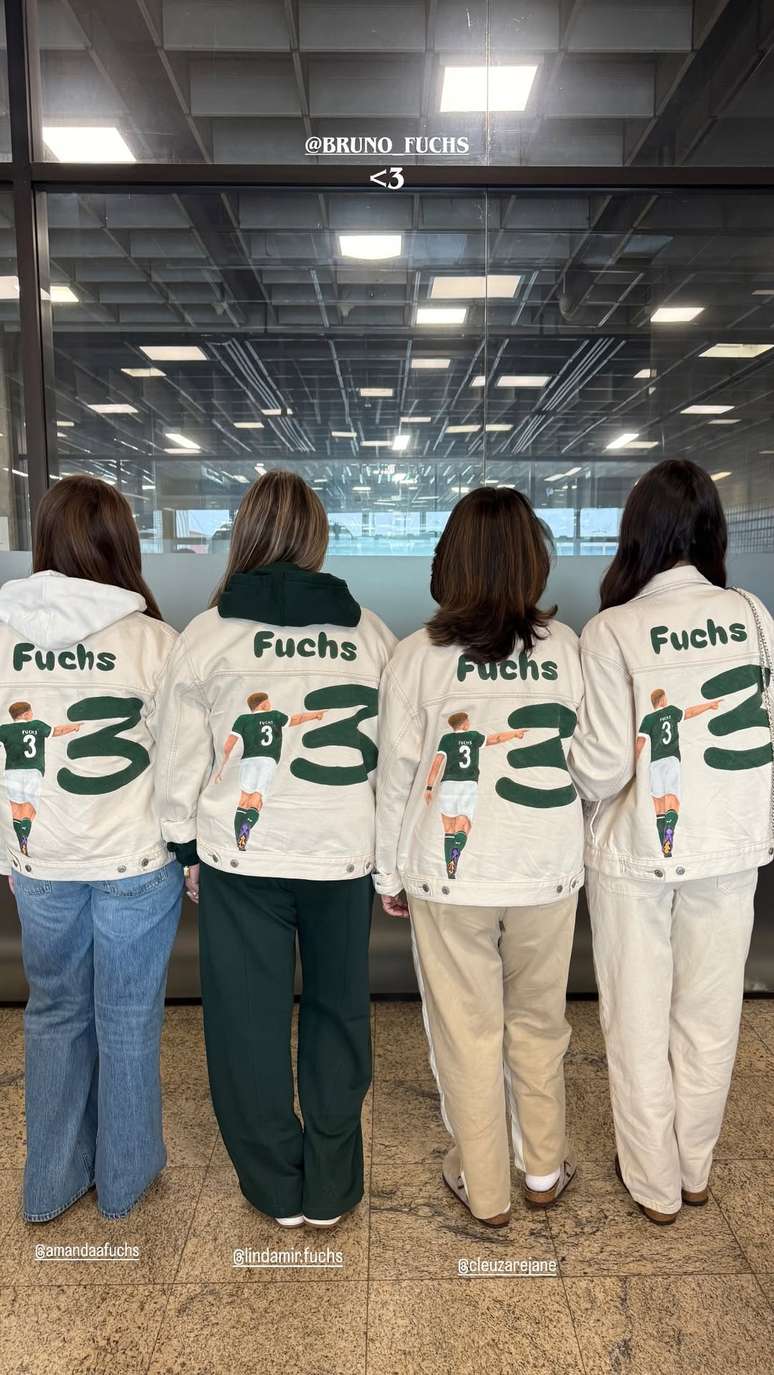 Família de Bruno Fuchs personaliza jaqueta para a Libertadores
