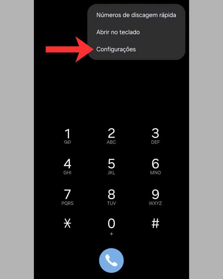 Acesse Configura&ccedil;&otilde;es.