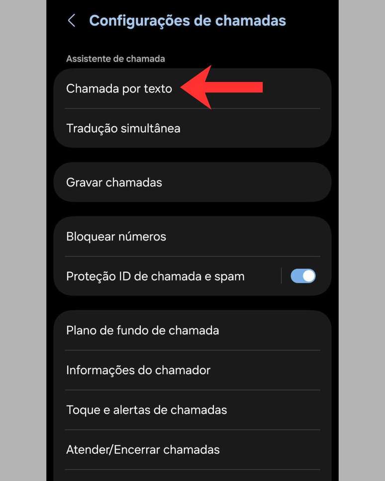 Entre em Assistente de Chamada