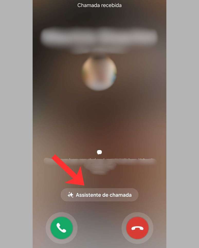 Quando algu&eacute;m ligar, escolha &ldquo;Chamada por Texto&rdquo; na tela