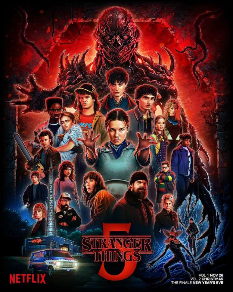 Pôster oficial da 5ª temporada de 'Stranger Things' deu pista de grande reviravolta do Volume 1