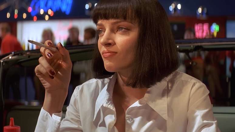 Uma Thurman em cena do filme 'Pulp Fiction', dirigido por Quentin Tarantino