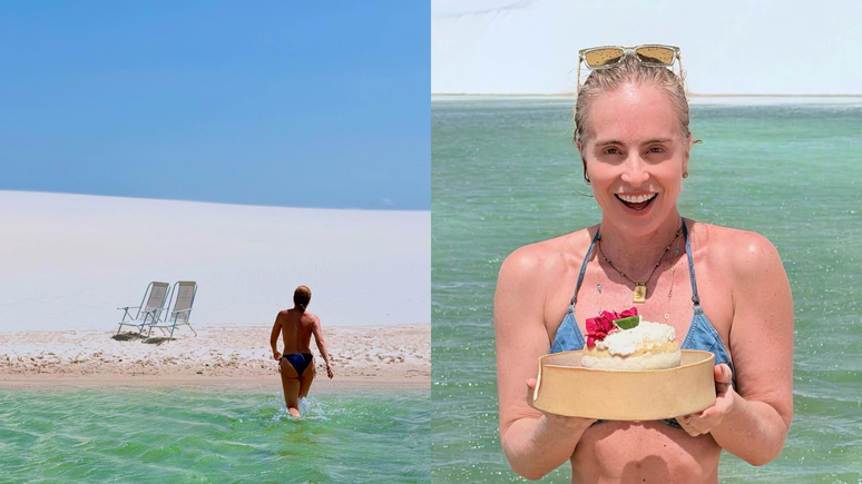 Angelica celebrates her birthday at Lençóis Maranhenses 