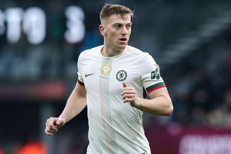 Liam Delap (Chelsea) durante jogo contra o Burnley, no dia 22.11.2025 