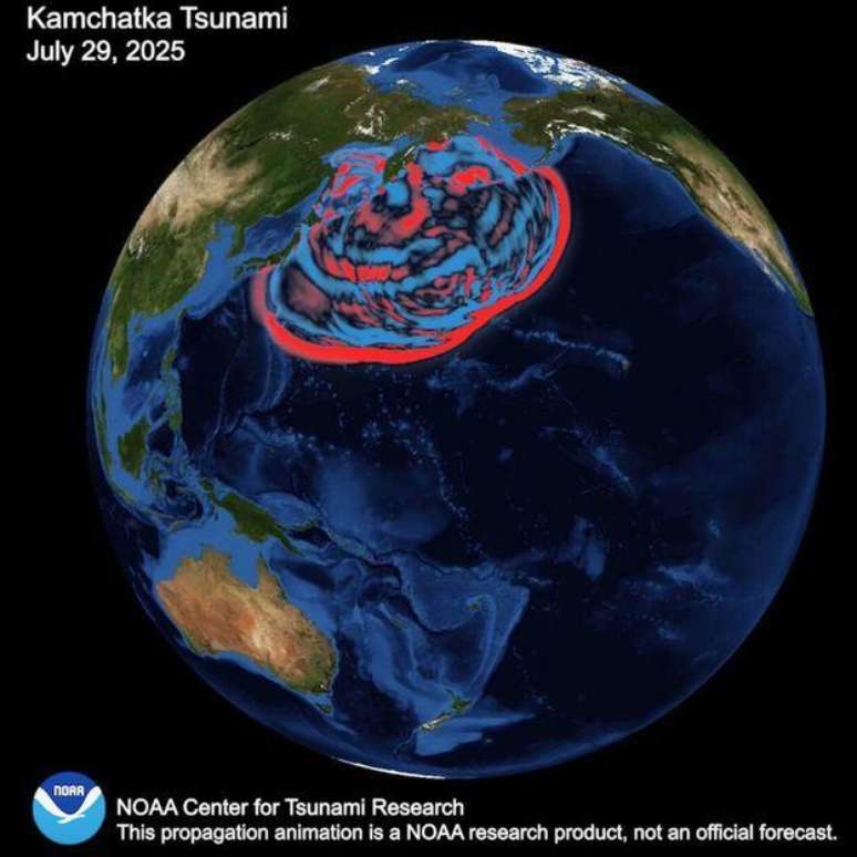 O novo monitoramento atmosf&eacute;rico pode melhorar as previs&otilde;es existentes sobre como ondas de tsunami se espalham pelo oceano
