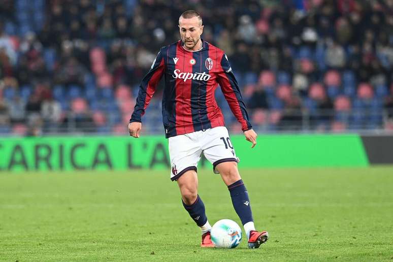 Federico Bernardeschi (Bologna) durante jogo contra o Napoli, no dia 09.11.2025 