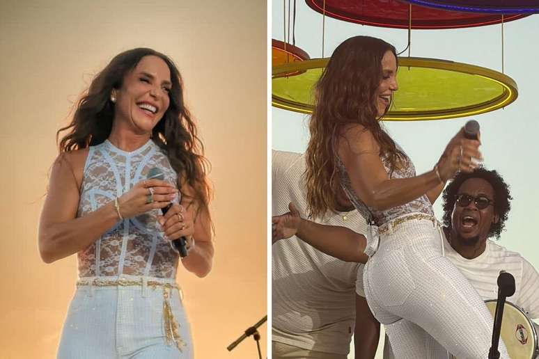 Ivete durante seu primeiro show ap&oacute;s separa&ccedil;&atilde;o
