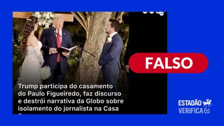 A legenda acrescentada sobre a imagem esconde uma inscrição feita pelo jornalista; ela dava um tom de piada à publicação, demonstrando se tratar de uma montagem.