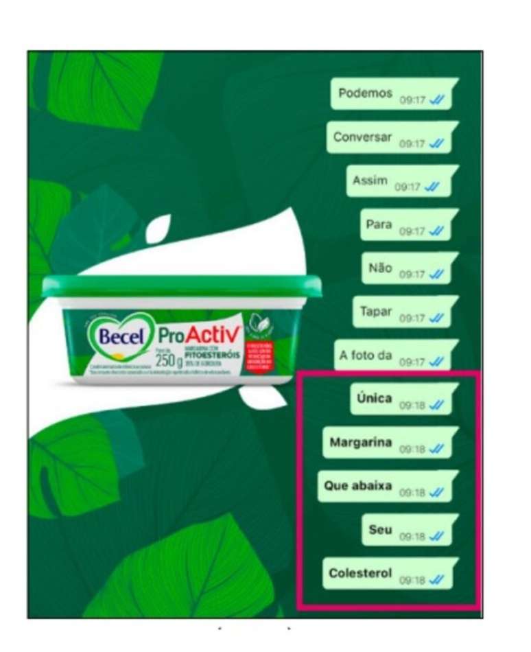 Exemplo de abordagem apresentada no processo do Idec contra a Becel