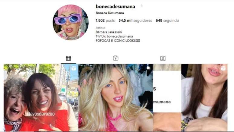 B&aacute;rbara, que usava o usu&aacute;rio 'Boneca Desumana', tinha mais de 54 mil seguidores no Instagram