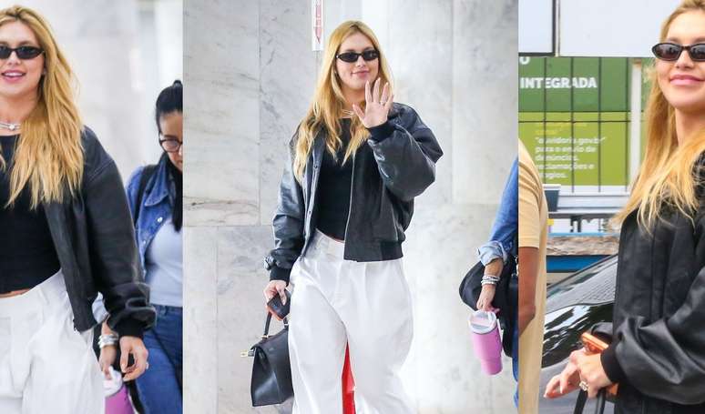 Esse aerolook elegante e minimalista é a aposta de Virgínia Fonseca em dia de compromissos; bolsa Hermès de R$ 130 mil é o destaque da produção!.