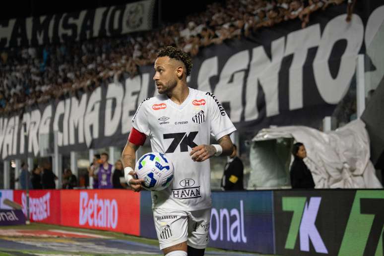 Neymar, do Santos, na vit&oacute;ria por 3 a 0 contra o Sport