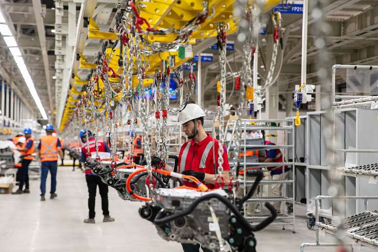 Fábrica da BYD em Camaçari (BA)