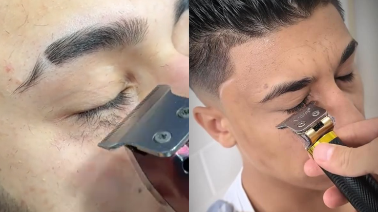 Nas redes sociais, homens têm compartilhado registros cortando os cílios como uma forma de demonstrar masculinidade