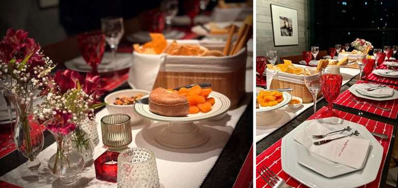 Quando poss&iacute;vel, vale incorporar pe&ccedil;as afetivas &agrave; mesa, como lou&ccedil;as herdadas da fam&iacute;lia, porta-guardanapos artesanais e &agrave;queles jogos de cristais guardados para ocasi&otilde;es especiais | Projeto Dantas & Passos Arquitetura |