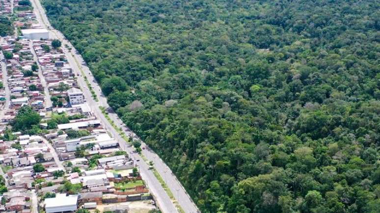 Vista geral da cidade de Manaus, capital do Amazonas.
