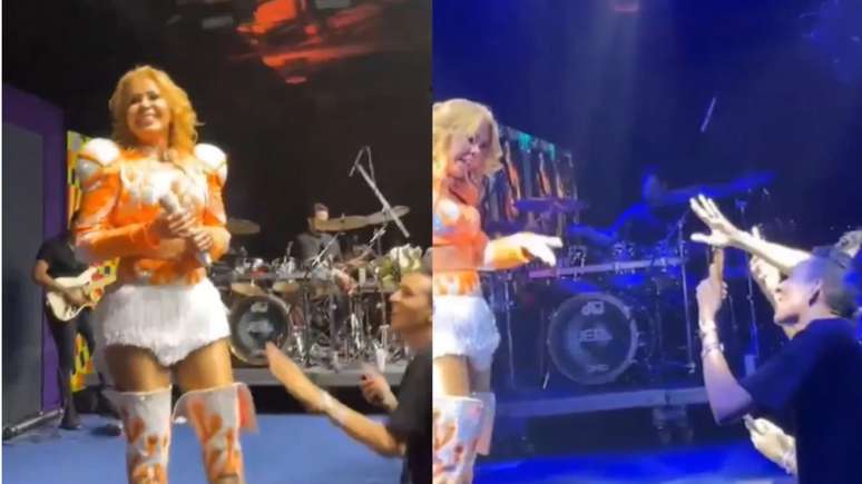 Joelma é apalpada em show