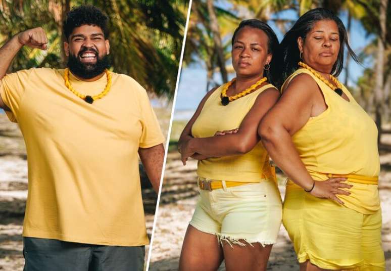 Douglas, Thaina e Rozanda em 'Ilhados com a Sogra 3'