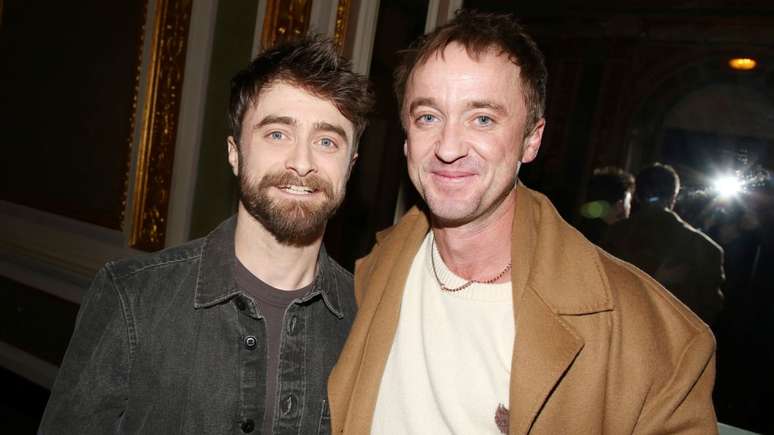 Daniel Radcliffe e Tom Felton na última segunda, 1º de dezembro