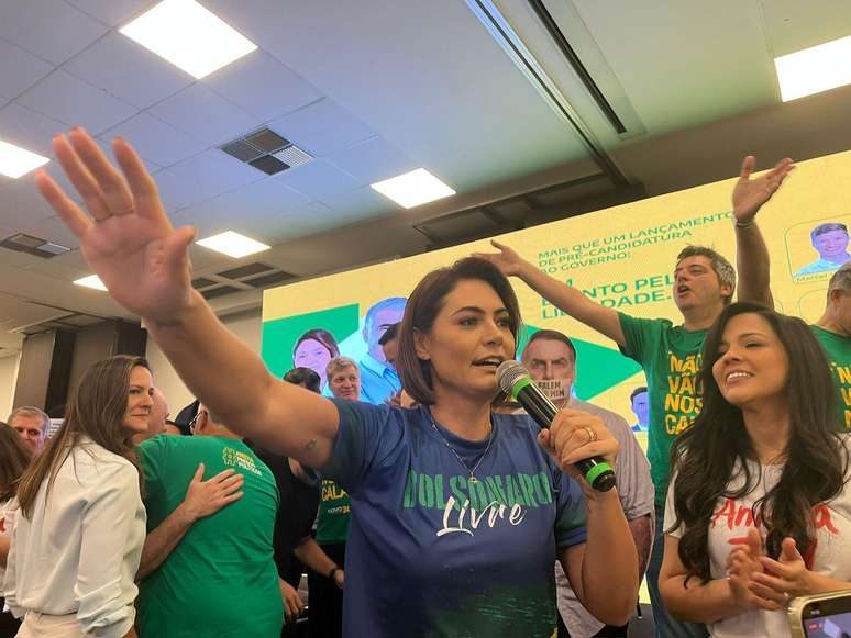 Michelle foi anunciada como "presidenciável" por Deltan Dallagnol, durante evento de apoio à pré-candidatura de Girão ao governo do Ceará
