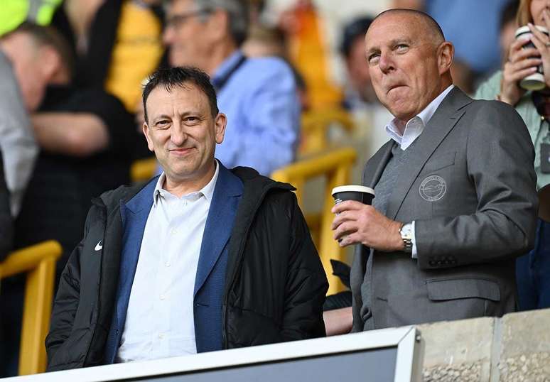Tony Bloom, dono do Brighton, durante partida contra o Wolverhampton na Premier League &ndash;