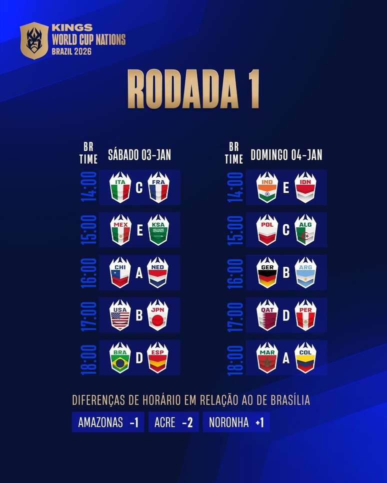 Kings League divulga calendário da Nations –