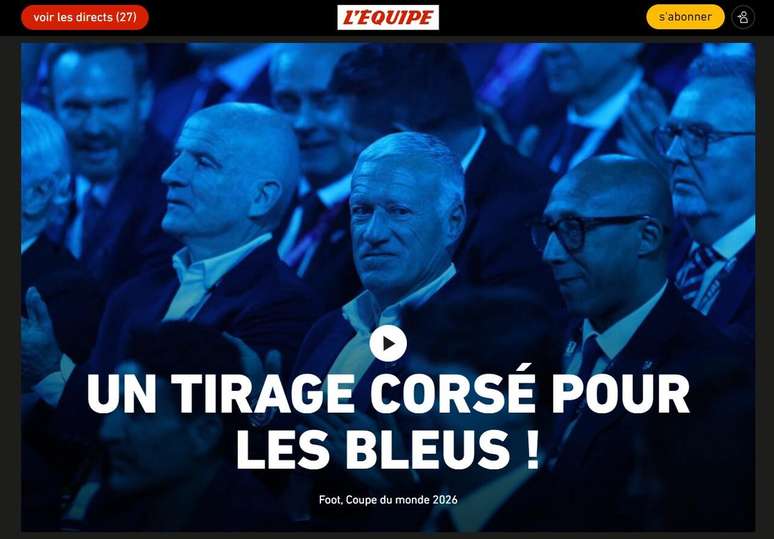 ‘Um sorteio duro para Les Bleus!’ –