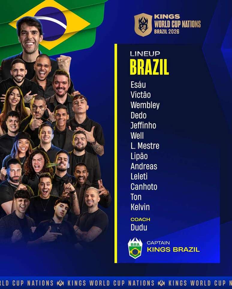 Os 13 convocados para defender o Brasil na Nations –