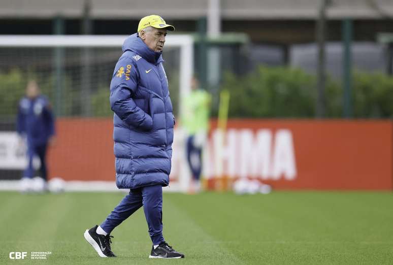 Ancelotti em treino da Seleção Brasileira –