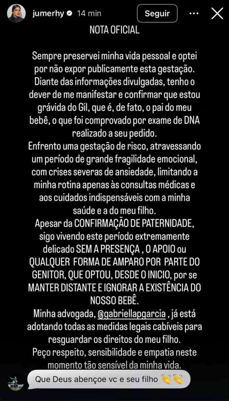 Desabafo de Juliana Merhy sobre a gravidez –