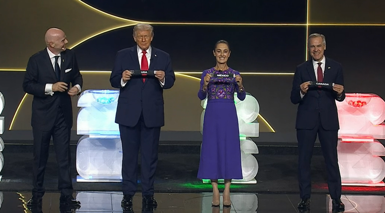 Sorteio protocolar dos grupos dos países sede da Copa do Mundo de 2026