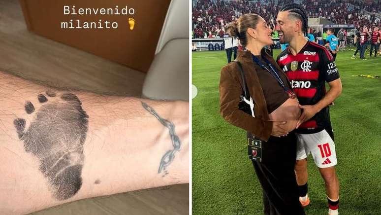 Arrascaeta anunciou o nascimento do primeiro filho, Milano