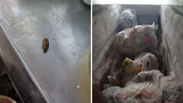 Baratas e fezes de roedores foram encontrados nos bares e restaurante