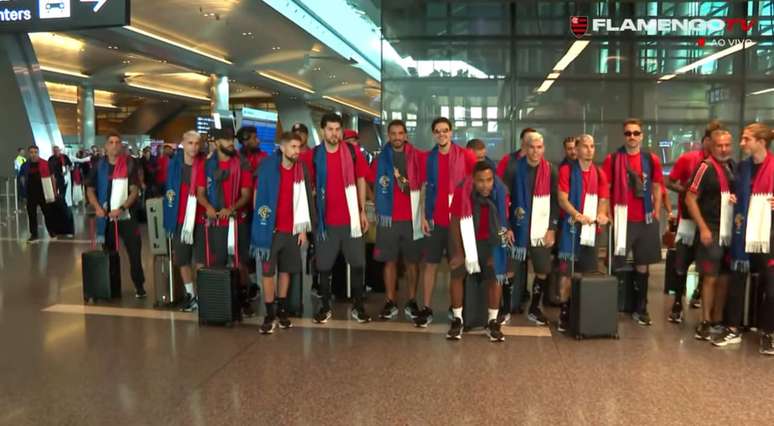 Flamengo desembarcou em Doha –