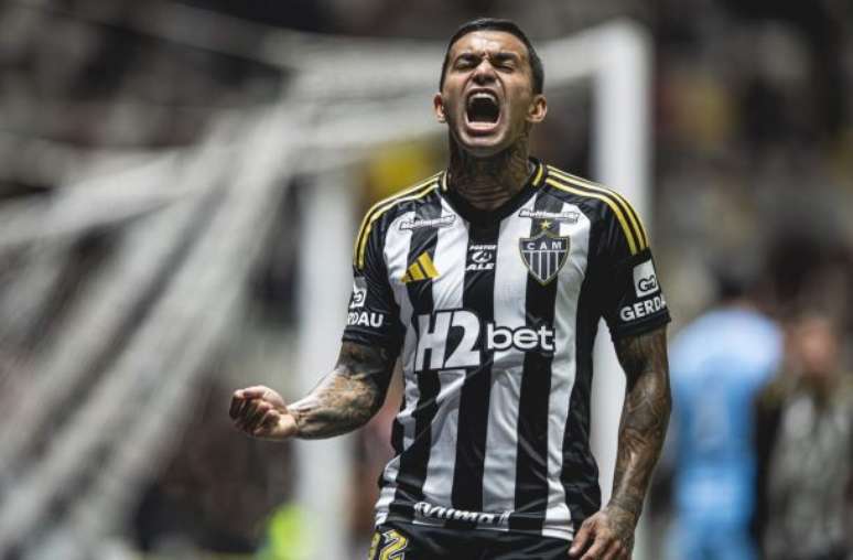 Dudu em ação pelo Atlético pelo Brasileirão –