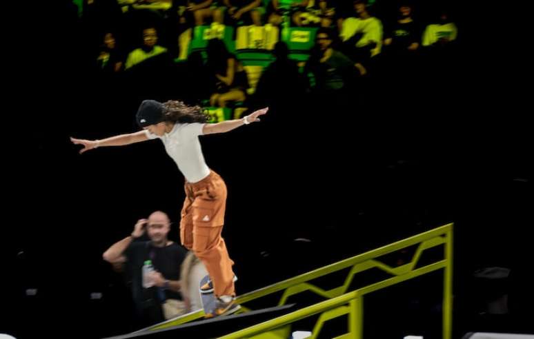 Rayssa Leal was the only Brazilian representative in the women's decision of the SLS Super Crown, in Ginásio do Ibirapuera (SP)