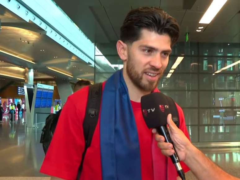 Rossi, em entrevista à FlaTV após o desembarque em Doha.