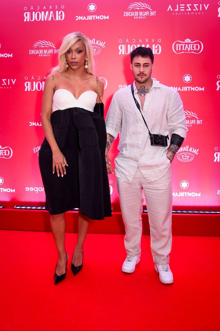 Erika Hilton e Daniel Zezza no Prêmio Geração Glamour 