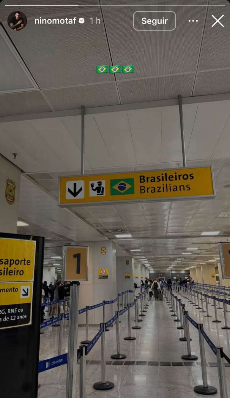 Nino chegou ao Brasil-