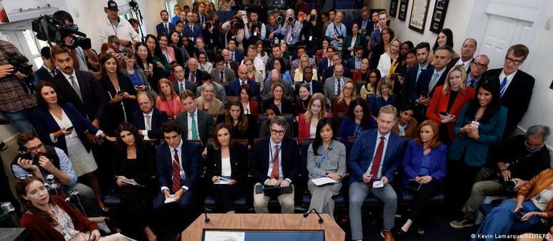 Jornalistas são frequentemente acusados de mentirem na cobertura da Casa Branca durante o governo Trump