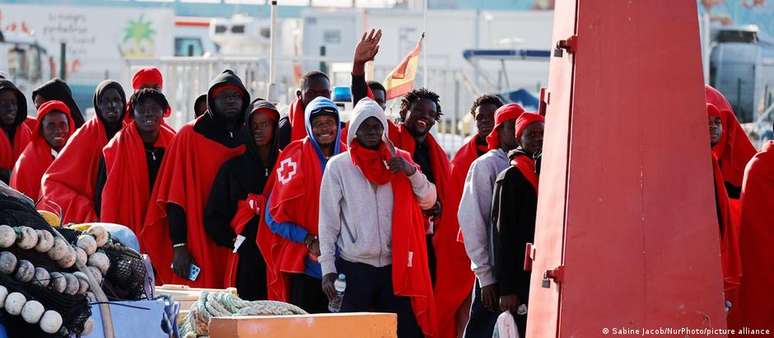 Migrantes na ilha de Tenerife (imagem de arquivo)