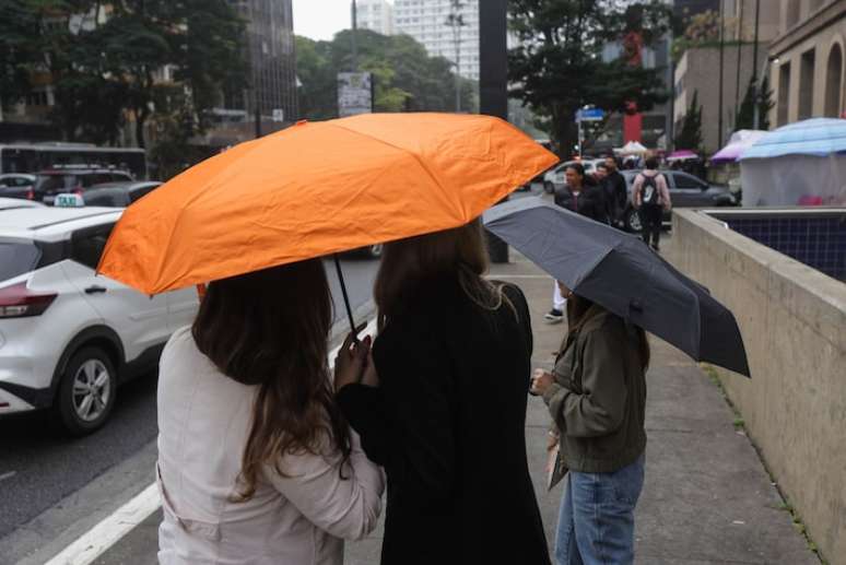 Registro de dia chuvoso na cidade de São Paulo.