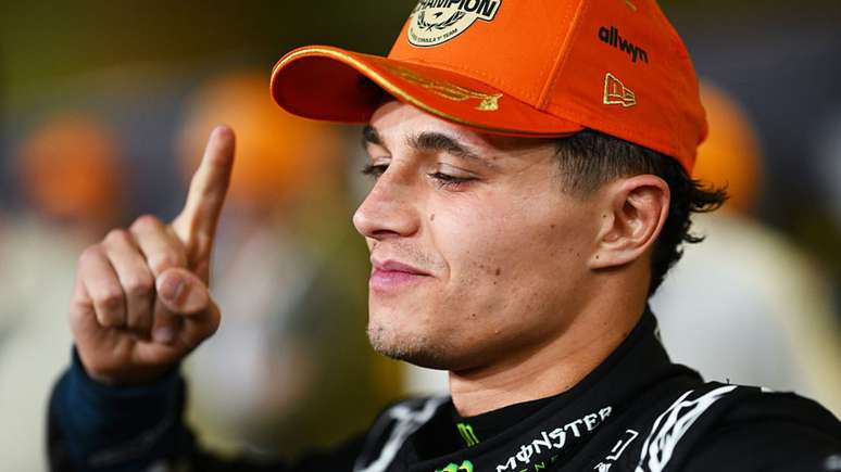 Lando Norris após ser campeão mundial de Fórmula 1