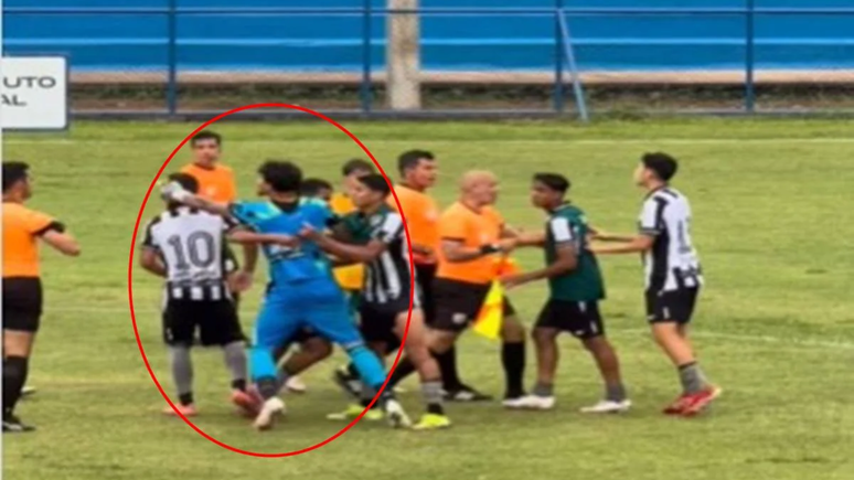 Goleiro igual o pai, filho de Eliza Samudio e de Bruno briga durante jogo em Brasília / Reprodução