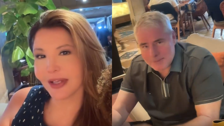 Roberta Close e o marido aparecem juntos em vídeos