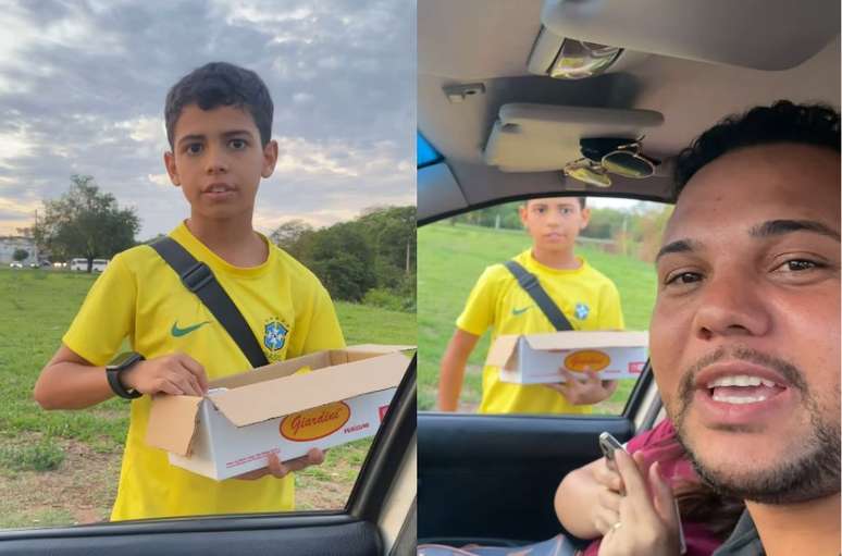 Motorista viralizou nas redes depois de notar erro no PIX e pagar para menino as paçocas já compradas por outras pessoas