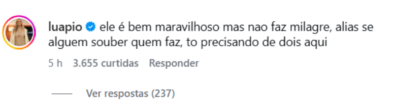 Comentário de Luana Piovani
