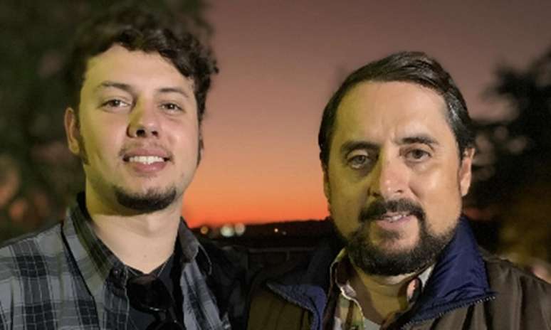 Maury Lima ao lado do pai, Mauri: filho seguiu dos passos da família no universo da música sertaneja