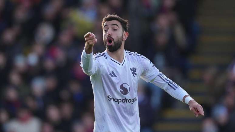 Bruno Fernandes (Manchester United) durante jogo contra o Crystal Palace, no dia 30.11.2025 
